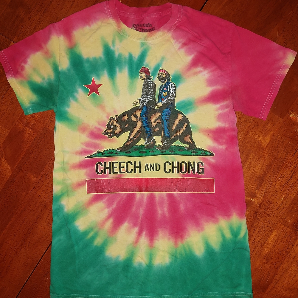 Cheech & Chong Tie-Dye T-Shirt | Small | Retro Stoner Comedy Classic